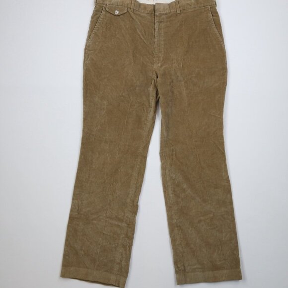 Vintage 70s Streetwear Mens 36x30 Faded Flared Wide Leg Corduroy Chino Pants USA